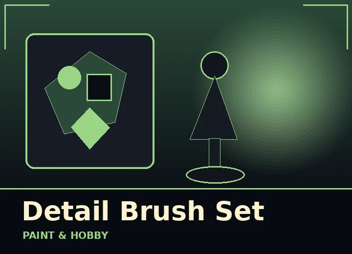 Original editorial artwork for Detail Brush Set