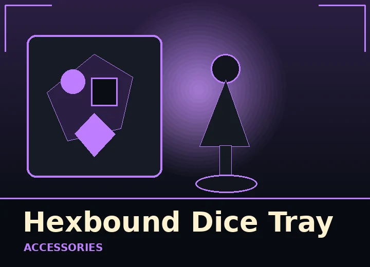 Original editorial artwork for Hexbound Dice Tray